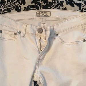 Omens free people cropped white jeans!